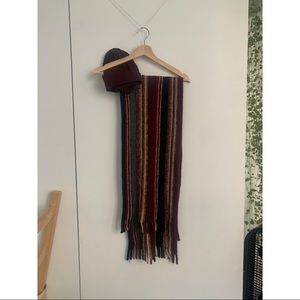 Scarf and Hat Set Maroon